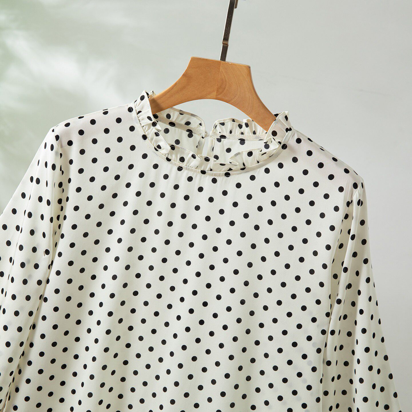 Silk Blouse - Winsleter-93% 실크 7% 스판덱스 우아한 셔츠,
