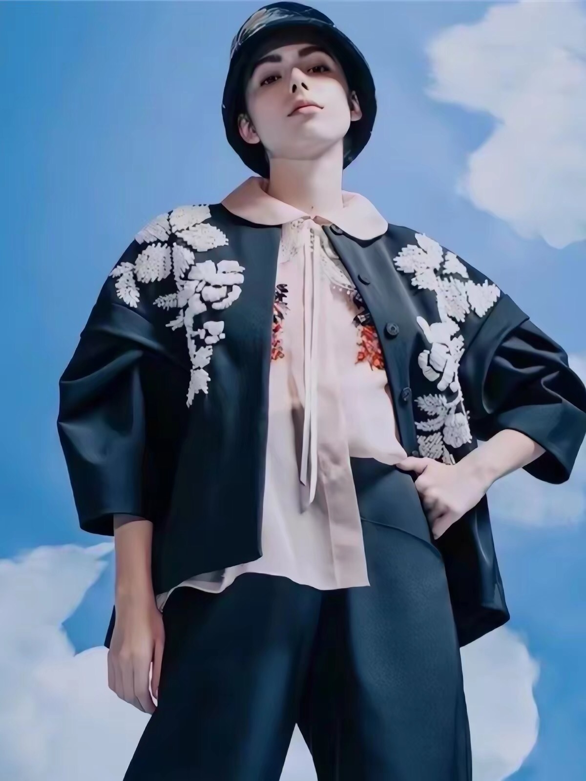 오뜨 꾸뛰르 스타일의 3D 플라워 실크 혼방 재킷, 여 - Womens Blazer 리뷰 및 가격