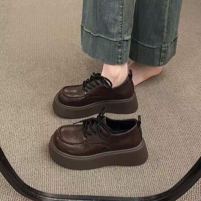 여성용 빈티지 브라운 레이스업 플랫폼 옥스포드 슈즈 라 - Womens Heels 리뷰 및 가격