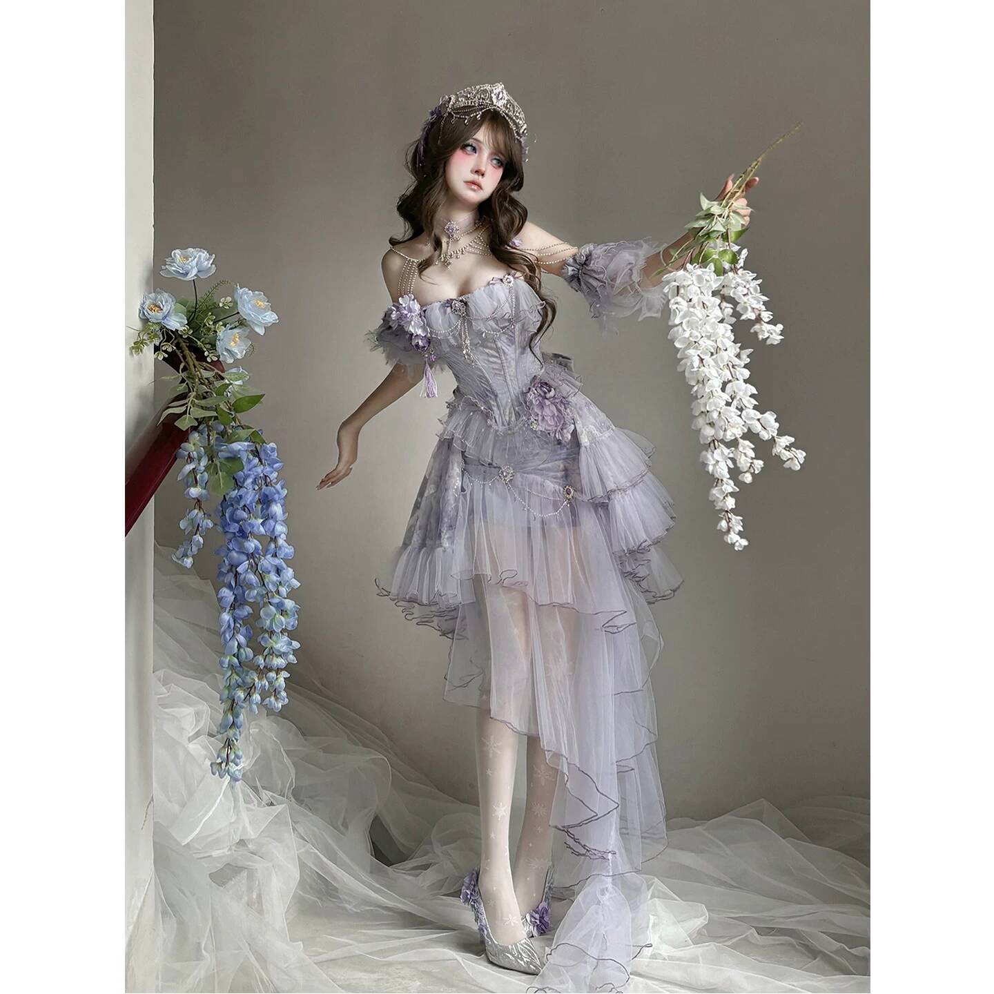 바이올렛 포에트리 포그 로리타 드레스 클라 스타일 공주 - Formal Dress 리뷰 및 가격
